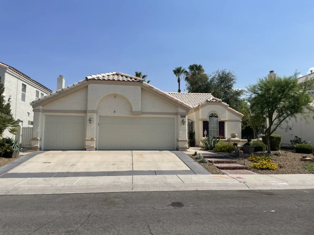 Before photo of a Las Vegas home exterior taken before painting by Eclipse Painting, a professional painting company offering interior painting and exterior painting for homes and businesses.