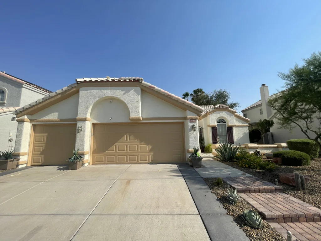After photo of a freshly painted Las Vegas home exterior completed by Eclipse Painting, a painting company providing interior painting and exterior painting for homes and businesses.