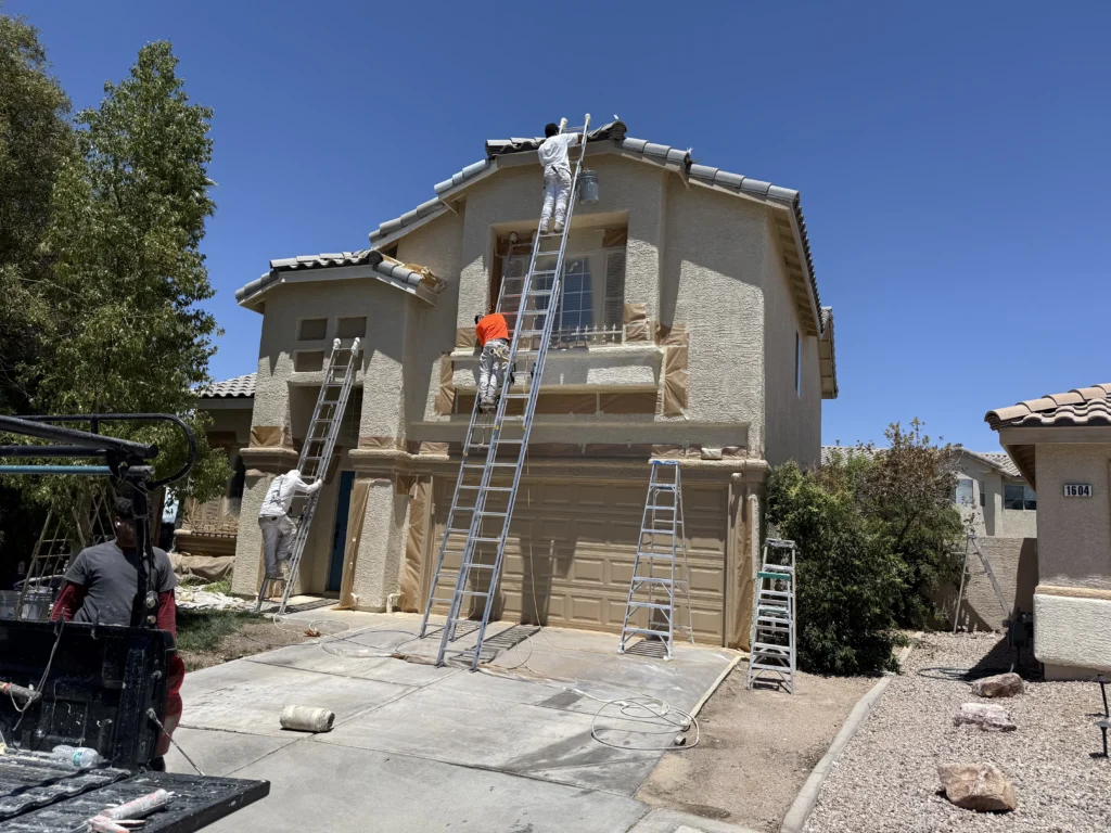 Exterior painting in Las Vegas NV by Eclipse Painting, a professional painting company offering interior painting and exterior painting for homes and businesses.